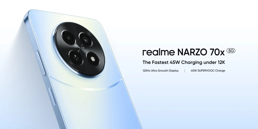 Unleashing the Power: Realme NARZO 70x 5G 8GB RAM 128GB ROM Review - 120Hz Display, 50MP Camera, 45W Charger, and More