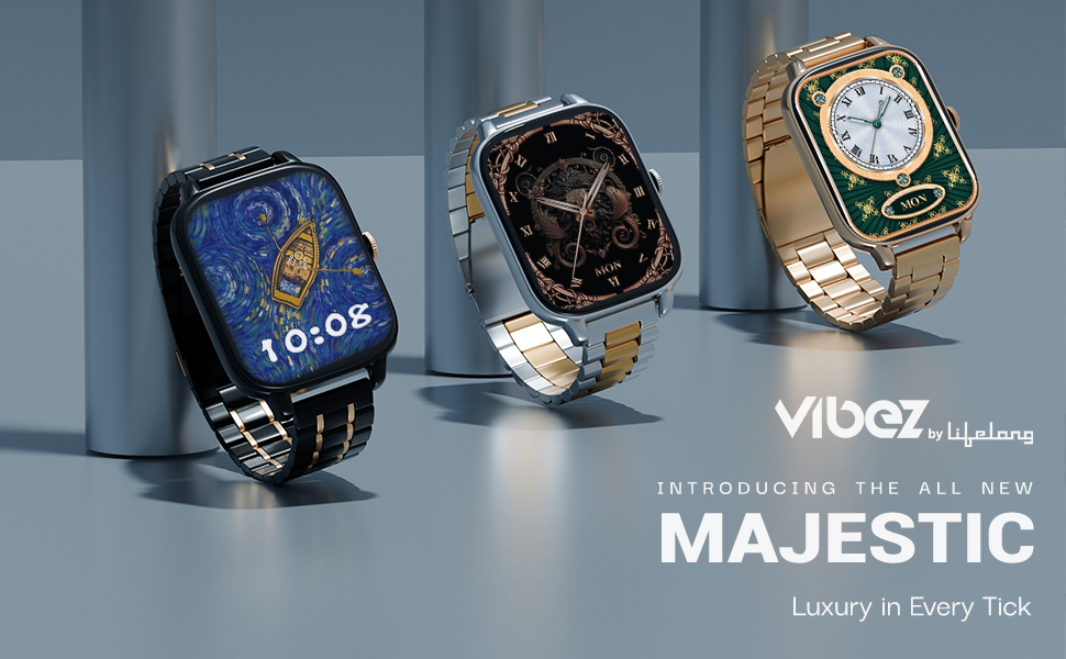 Experience Elegance and Functionality with the Vibez Majestic Luxury Smartwatch