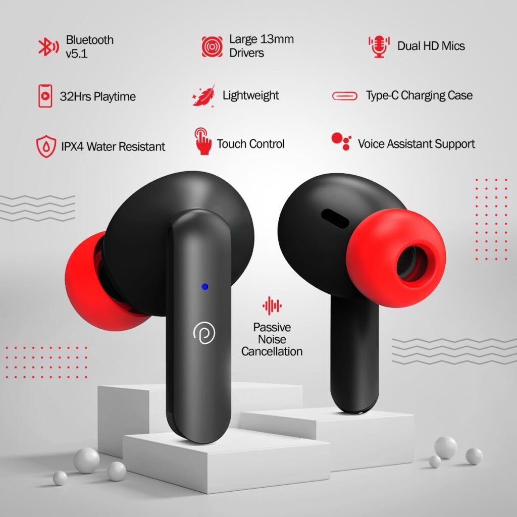 Experience Unmatched Audio Quality with pTron Bassbuds Duo: The Ultimate Wireless Earbuds for 32 Hours of Immersive Sound