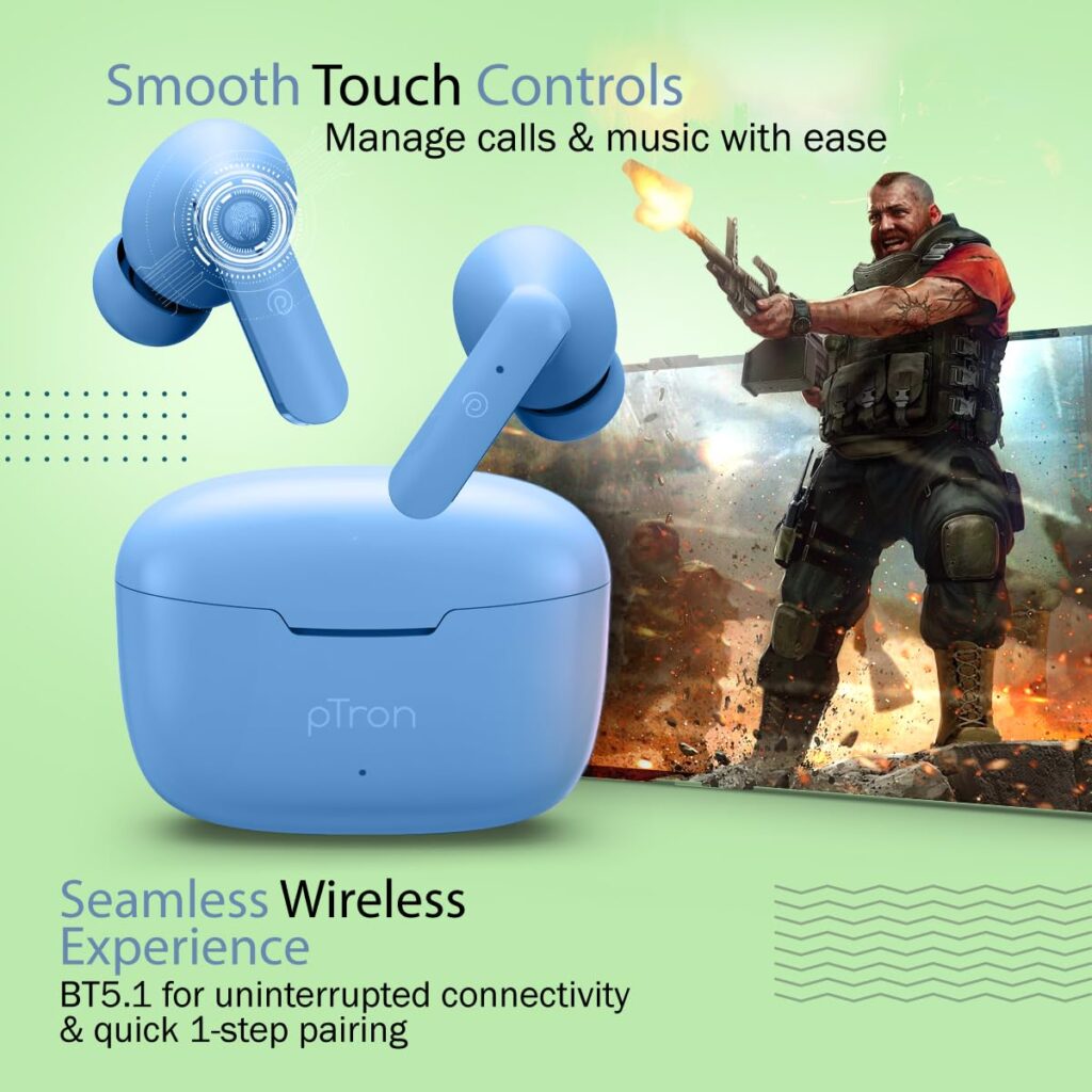 Experience Unmatched Audio Quality with pTron Bassbuds Duo: The Ultimate Wireless Earbuds for 32 Hours of Immersive Sound