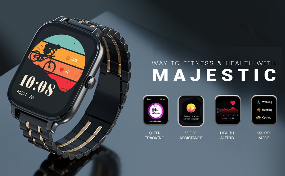 Experience Elegance and Functionality with the Vibez Majestic Luxury Smartwatch