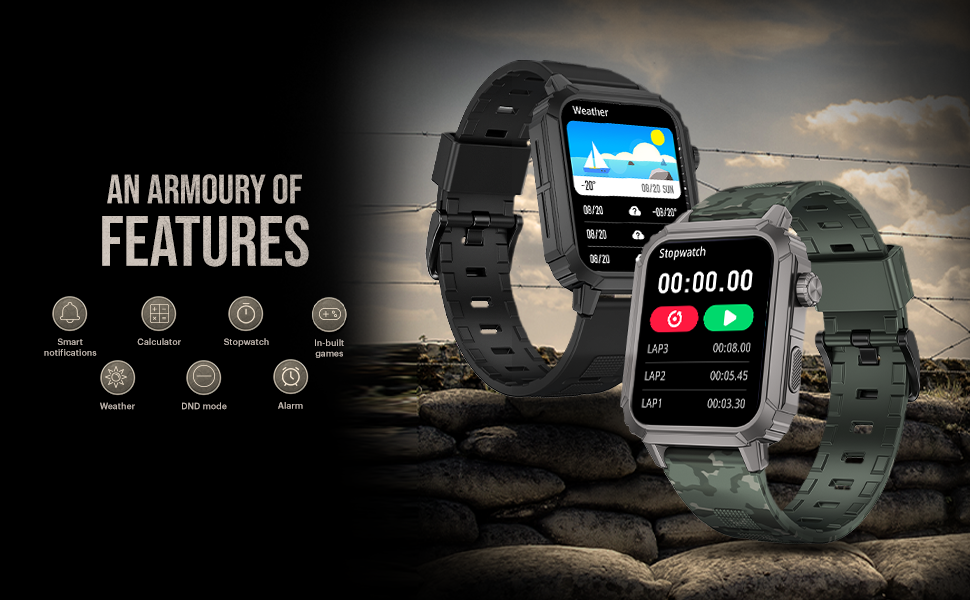 Unleash Your Inner Warrior with the Noise Cadet Military Rugged Smartwatch