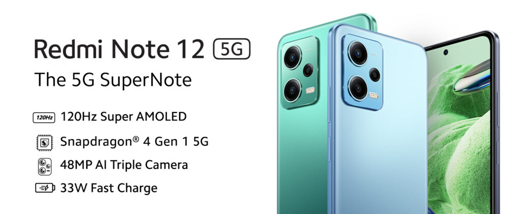 Unleashing Brilliance: The Redmi Note 12 5G - A Game-Changer with 120Hz Super AMOLED & Snapdragon® 4 Gen 1!